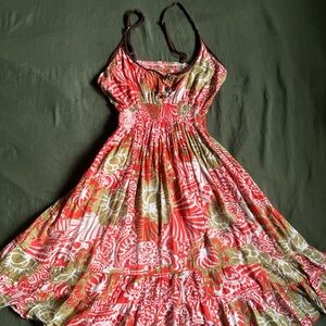 Red and Green Floral Sundress